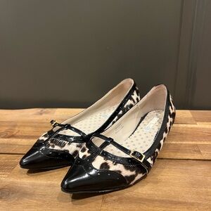 Boden Pony Hair Leopard Print Women's Flats
